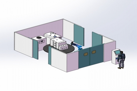 充氣柜機(jī)器人激光焊接